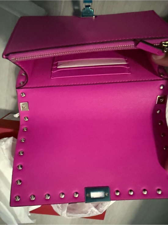 Valentino Garavani Handbags - Valentino Garavani Hot Pink Studded Wristlet Clutch